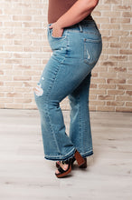 Load image into Gallery viewer, Judy Blue Isla Mid Rise Distressed Released Hem Bootcut Jeans
