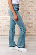 Load image into Gallery viewer, Judy Blue Isla Mid Rise Distressed Released Hem Bootcut Jeans
