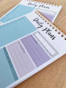 Daily Plans Notepad, Blue