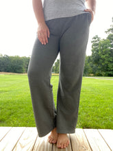 Load image into Gallery viewer, Wide Leg Lounge Pants, Charcoal
