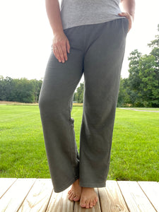 Wide Leg Lounge Pants, Charcoal