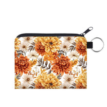 Load image into Gallery viewer, Mini Pouch - Orange Cream Brown Floral
