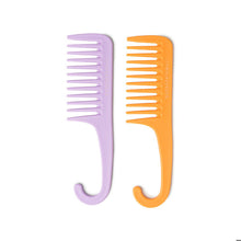 Load image into Gallery viewer, Lemon Lavender Knot Today Detangling 2PK Shower Comb
