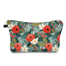 Load image into Gallery viewer, Zip Pouch - Floral on Teal

