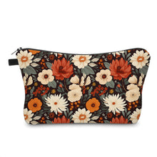 Load image into Gallery viewer, Zip Pouch - Cream And Orange Floral
