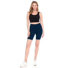 Load image into Gallery viewer, Athletic Pocket Biker Shorts, Navy FINAL SALE
