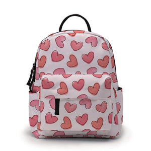 Mini Backpack - Heart Speckled Pink