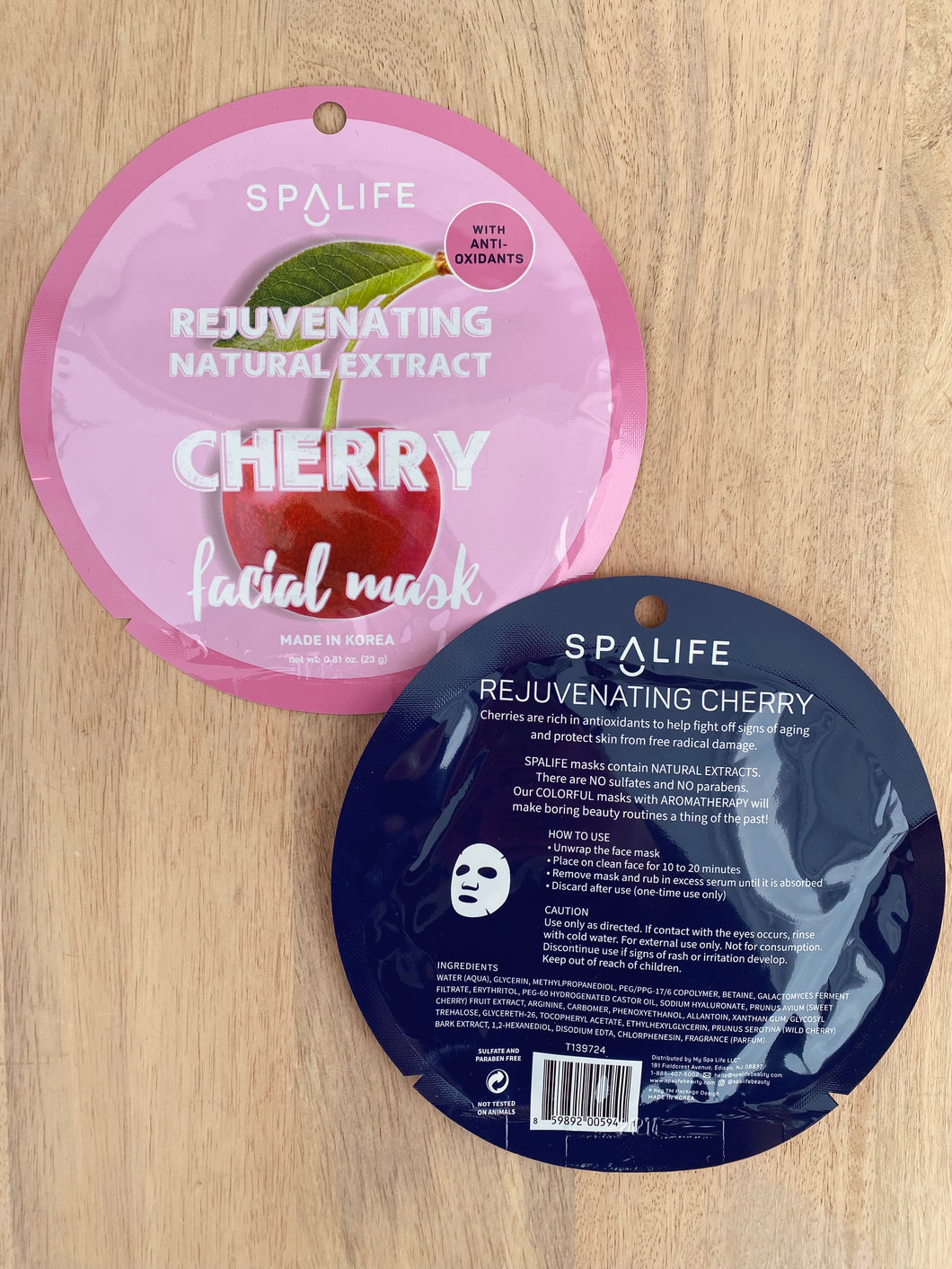 Spa Life Face Mask, Rejuvenating Cherry