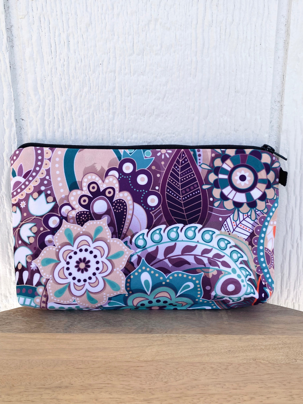 Zipper Pouch, Deep Purple Mandala