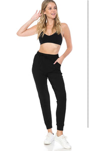 Butter Soft Drawstring Jogger, Black FINAL SALE