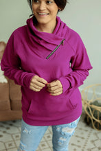 Load image into Gallery viewer, Classic Zoey ZipCowl Sweatshirt - Magenta FINAL SALE
