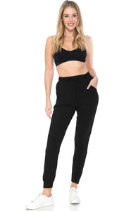 Butter Soft Drawstring Jogger, Black FINAL SALE