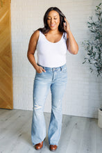 Load image into Gallery viewer, Judy Blue Caroline Mid Rise Control Top Distressed Flare Jeans
