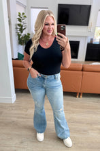 Load image into Gallery viewer, Judy Blue Caroline Mid Rise Control Top Distressed Flare Jeans
