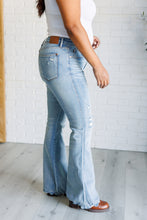 Load image into Gallery viewer, Judy Blue Caroline Mid Rise Control Top Distressed Flare Jeans
