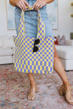 Load image into Gallery viewer, Checkerboard Lazy Wind Big Bag in Lilac &amp; Yellow
