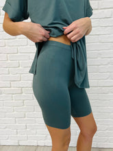 Load image into Gallery viewer, Comfy Cruising Top and Biker Shorts Set in Ash Jade
