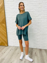 Load image into Gallery viewer, Comfy Cruising Top and Biker Shorts Set in Ash Jade
