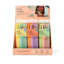 Load image into Gallery viewer, Lemon Lavender Knot Today Detangling 2PK Shower Comb
