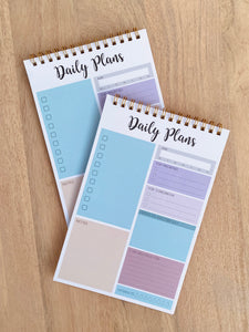 Daily Plans Notepad, Blue