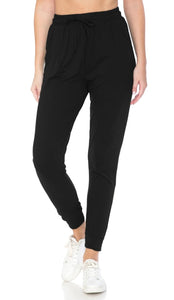 Butter Soft Drawstring Jogger, Black FINAL SALE