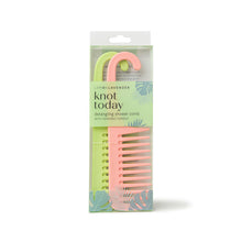 Load image into Gallery viewer, Lemon Lavender Knot Today Detangling 2PK Shower Comb
