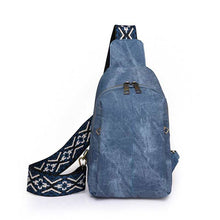 Load image into Gallery viewer, The Sling Bag - Denim Suede - Side Zip
