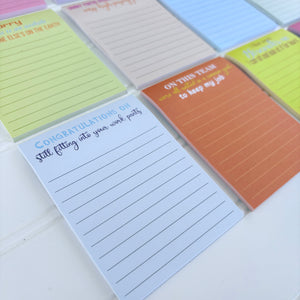 Office Humor Notepad Set, Neons