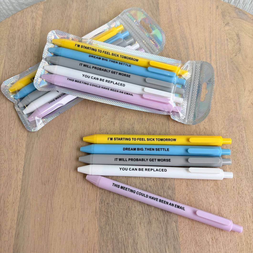 Office Humor Pen Set, Bold