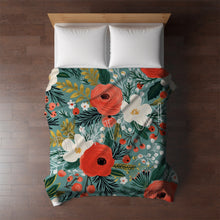 Load image into Gallery viewer, Blanket - Teal Floral
