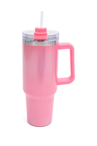 40oz Shimmer Tumbler, Light Pink