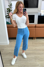 Load image into Gallery viewer, Judy Blue Lisa High Rise Control Top Wide Leg Crop Jeans in Sky Blue
