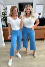 Load image into Gallery viewer, Judy Blue Lisa High Rise Control Top Wide Leg Crop Jeans in Sky Blue
