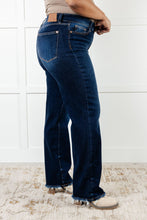 Load image into Gallery viewer, Judy Blue Jacqueline Mid Rise Frayed Hem Straight Leg Jean
