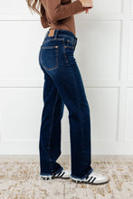 Load image into Gallery viewer, Judy Blue Jacqueline Mid Rise Frayed Hem Straight Leg Jean
