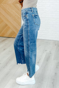 Judy Blue Megan High Rise Rigid Magic Wide Leg Crop Jeans