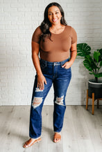 Load image into Gallery viewer, Judy Blue Montana High Rise Rigid Magic Distressed Straight Jeans
