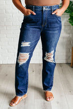 Load image into Gallery viewer, Judy Blue Montana High Rise Rigid Magic Distressed Straight Jeans
