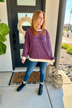 Load image into Gallery viewer, Best Selling Larson Contrast Pullover in Pink/Navy
