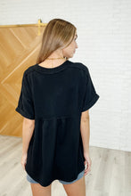 Load image into Gallery viewer, Plain and Sassy V-Neck Tee in Black
