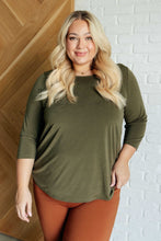 Load image into Gallery viewer, Signature Classic Round Neck Top in Olive, FINAL SALE
