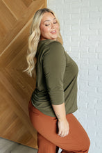 Load image into Gallery viewer, Signature Classic Round Neck Top in Olive, FINAL SALE
