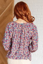 Load image into Gallery viewer, Sunday Brunch Blouse in Denim Floral
