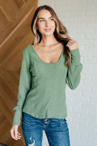 Terrific Texture Scoop Neck Top