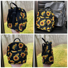 Load image into Gallery viewer, Mini Backpack - Floral Stripe
