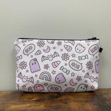 Load image into Gallery viewer, Zip Pouch - Halloween - Purple Boo Ghost
