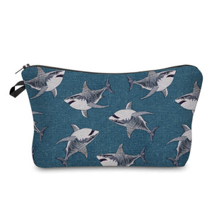 Zip Pouch - Shark, Embroidery