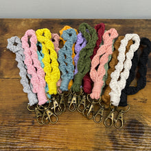 Load image into Gallery viewer, Keychain - Macrame Bracelet - Twisted Solid
