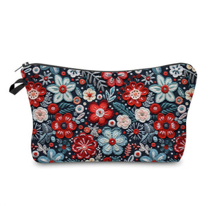 Zip Pouch - Americana, Embroidery Floral