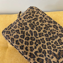 Load image into Gallery viewer, Cosmetic Pouch - Stand Up Zip - Brown Leopard
